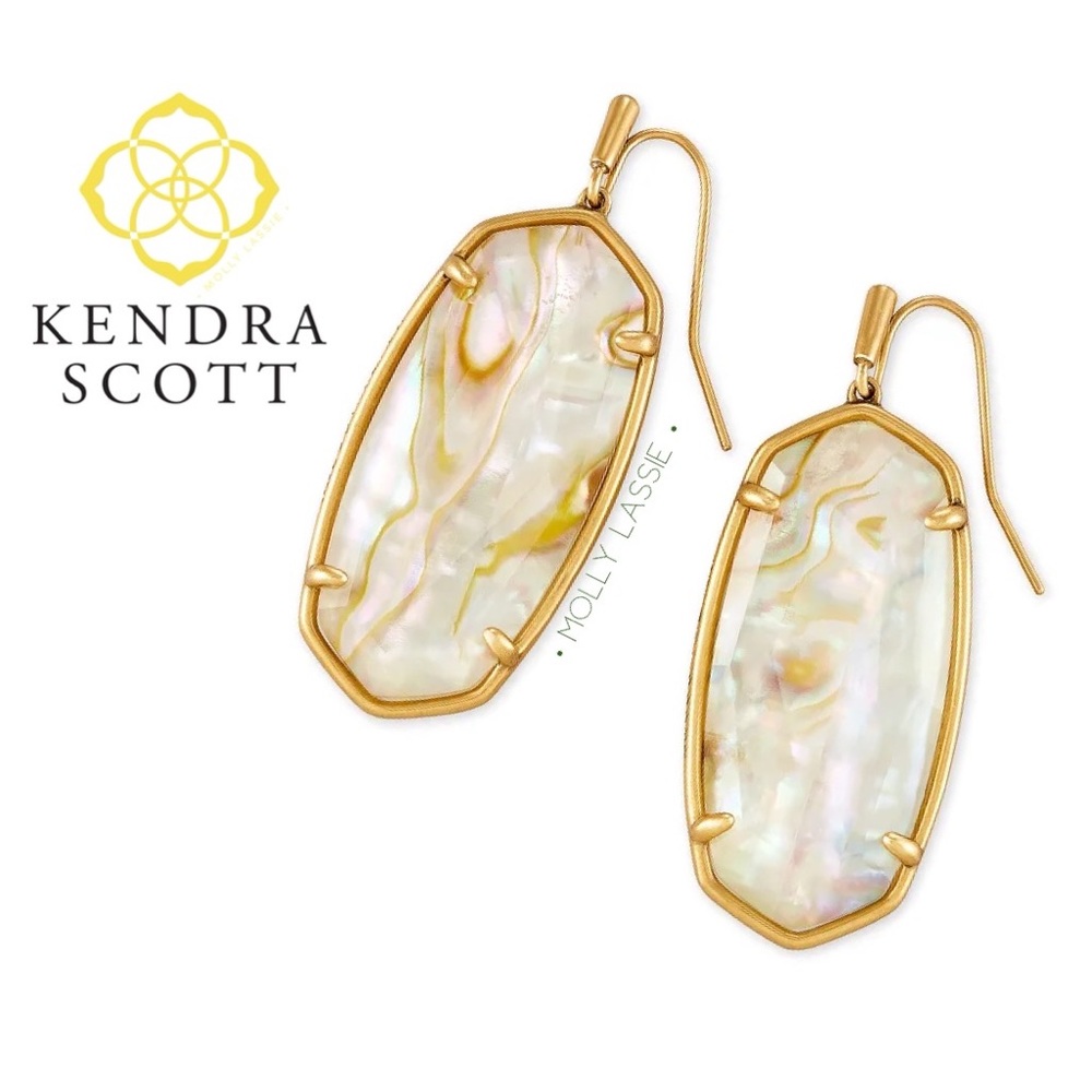 Kendra Scott Vintage White Abalone Elle Earrings